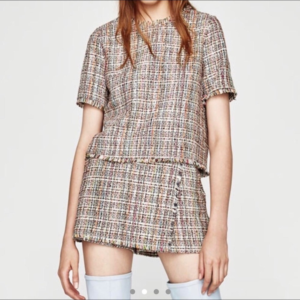 Zara tweed skort set